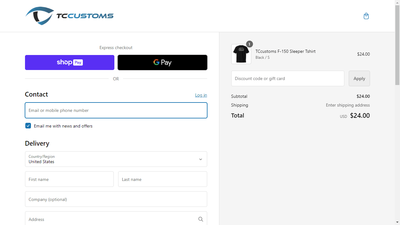 How to apply TC Customs coupon code